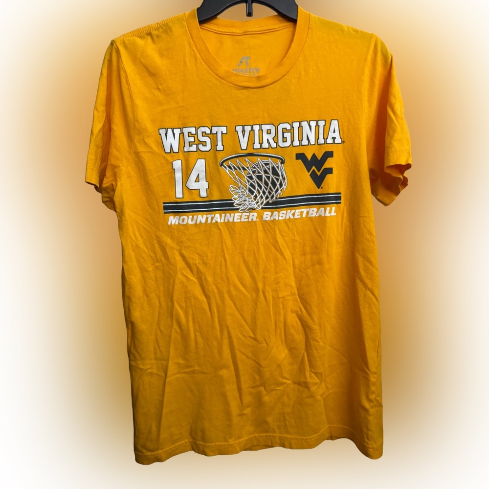 WVU West Virginia University Mountaineers Basketball Athlete's Thread Tee Shirt